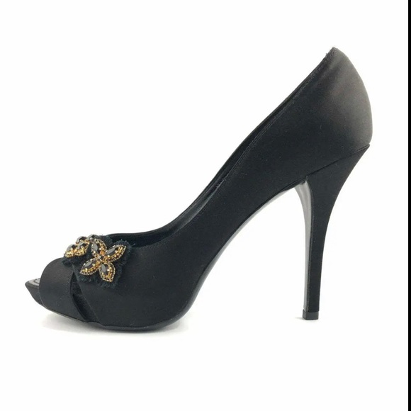 ✨Louis Vuitton Athen Satin Peep-toe Pumps✨ - Picture 1 of 13